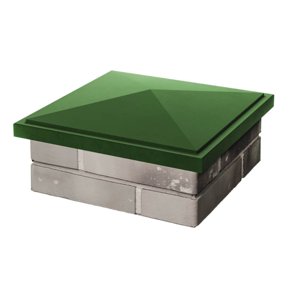 Колпак Zking БонаМоно Зеленый на столб 1.5х1.5 кирпича (385х385, 400х400мм) в Кирово-Чепецке фото