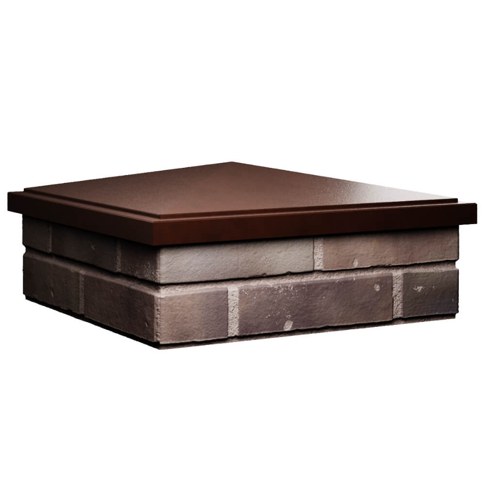 Колпак Zking БонаМоно Коричневый на столб 2х2 кирпича (515х515, 530х530мм) в Кирово-Чепецке фото