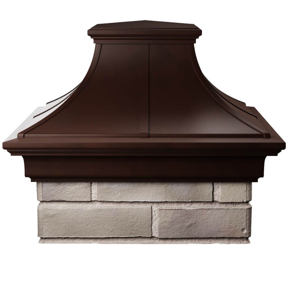 Колпак Zking Монблан Премиум Коричневый на столб 1.5х1.5 кирпича (385х385мм) Кирово-Чепецк фото
