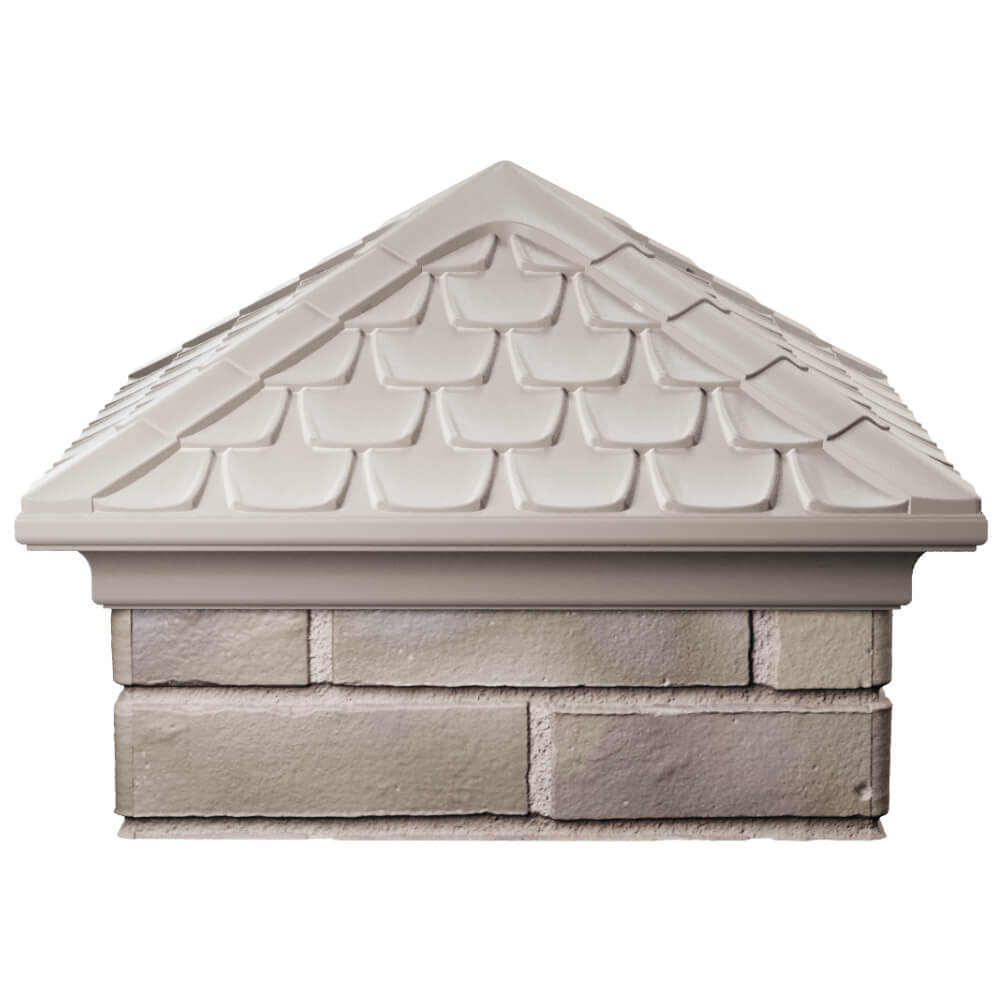 Колпак Zking Эльбрус Бежевый на столб 1.5х1.5 кирпича (385х385мм) Кирово-Чепецк фото