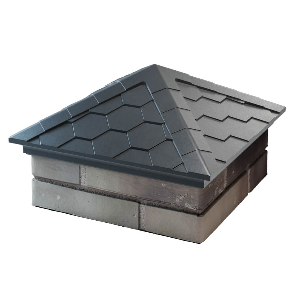 Колпак Zking Эверест Серый на столб 1.5х1.5 кирпича (390х390мм) в Кирово-Чепецке фото