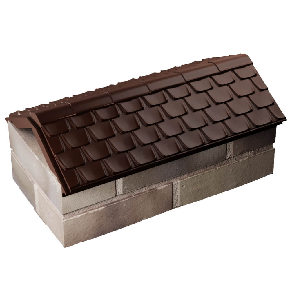 Парапет Zking Эльбрус Коричневый с посадкой на 1 кирпич (255мм) в Кирово-Чепецке фото