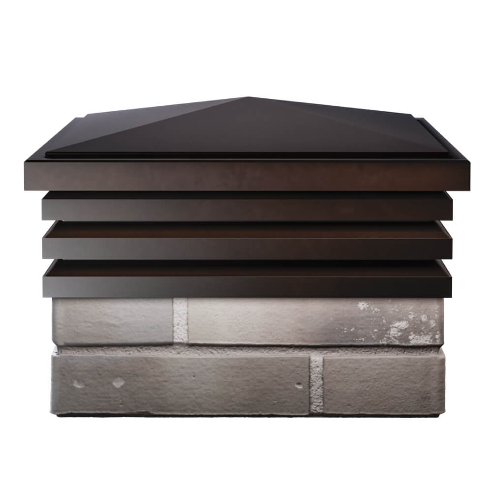 Колпак Zking Бона ХайТек Коричневый на столб 1.5х1.5 кирпича (385х385мм) Кирово-Чепецк фото