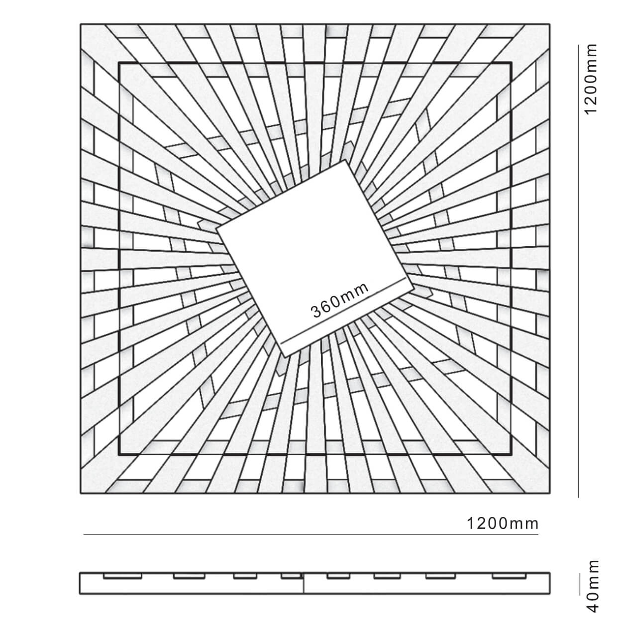 Приствольная решетка для дерева ZKING ATMOSPHERE 1.2х1.2м Черная в Кирово-Чепецке фото