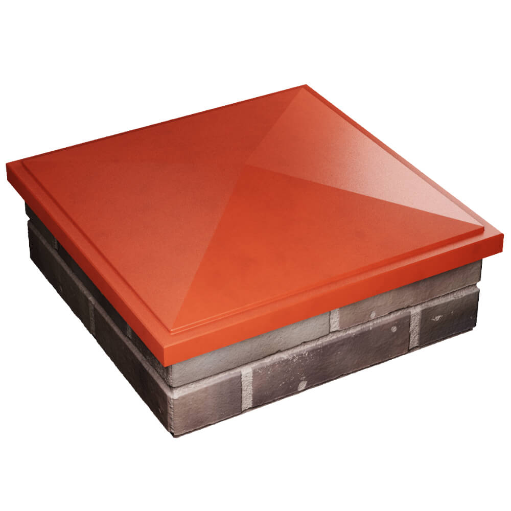 Колпак Zking БонаМоно Красный на столб 2х2 кирпича (515х515, 530х530мм) в Кирово-Чепецке фото