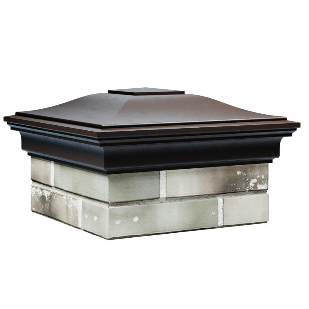 Колпак Zking Монблан Коричневый на столб 1.5х1.5 кирпича (385х385мм) в Кирово-Чепецке фото