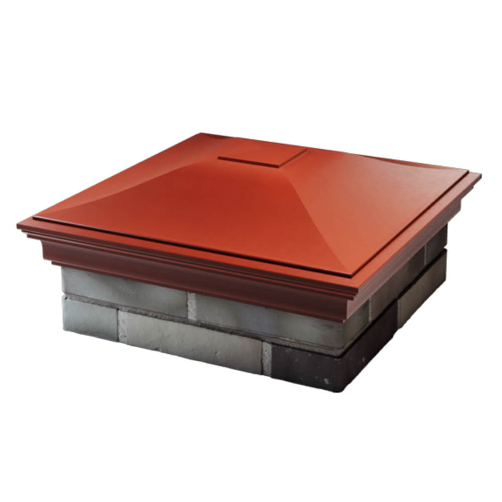 Колпак Zking Монблан Красный на столб 2х2 кирпича (515х515мм) в Кирово-Чепецке фото