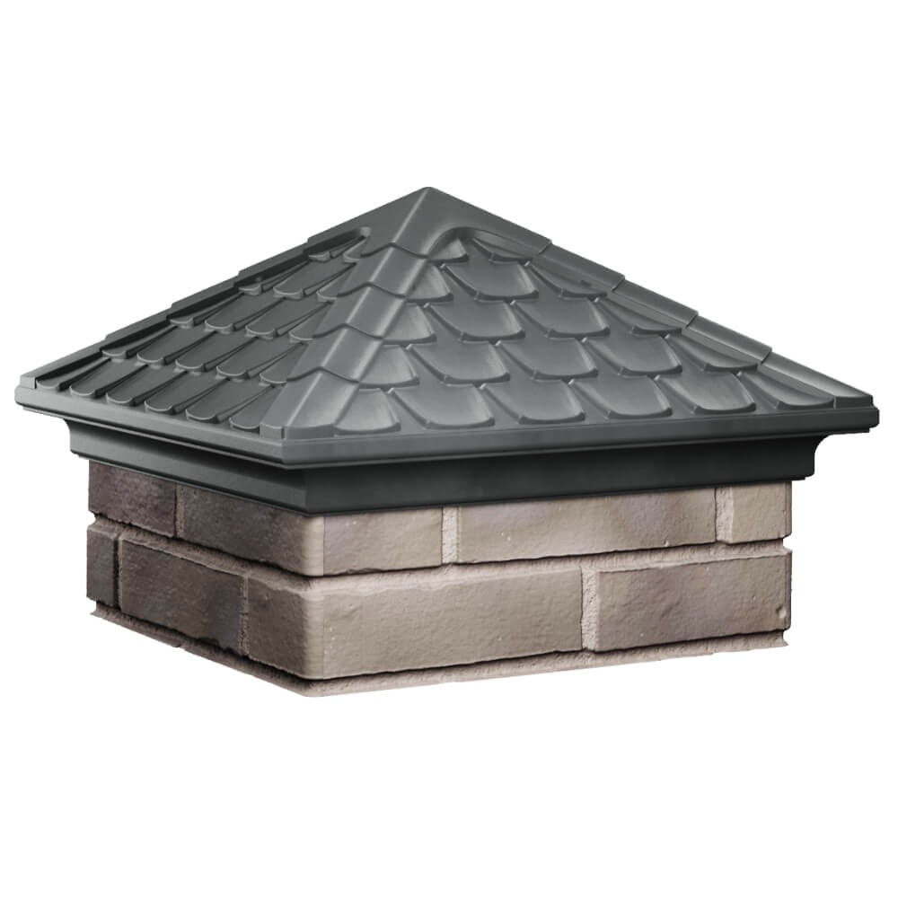 Колпак Zking Эльбрус Серый на столб 1.5х1.5 кирпича (385х385мм) в Кирово-Чепецке фото