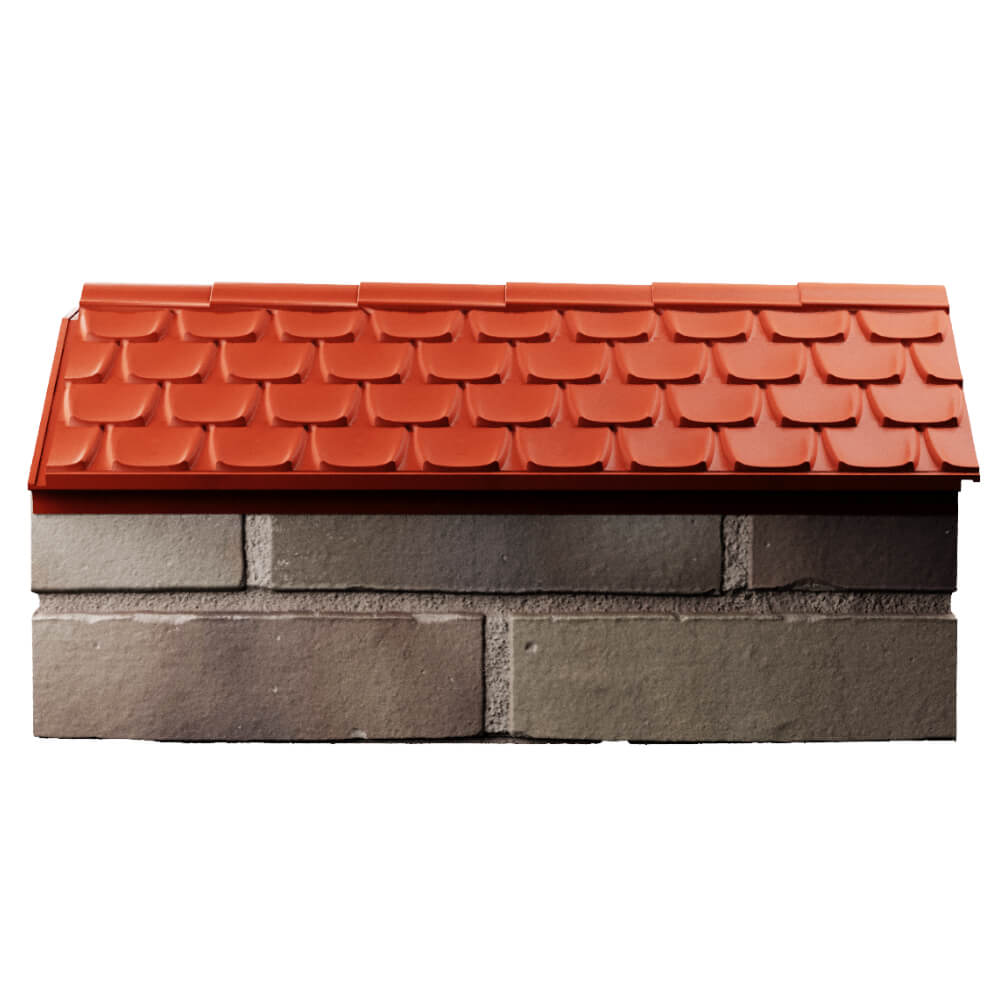 Парапет Zking Эльбрус Красный с посадкой на 1 кирпич (255мм) в Кирово-Чепецке фото