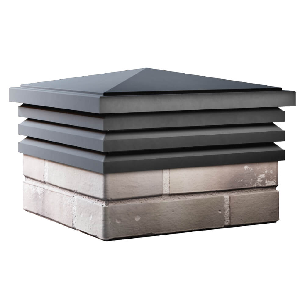 Колпак Zking Бона ХайТек Серый на столб 1.5х1.5 кирпича (385х385мм) в Кирово-Чепецке фото