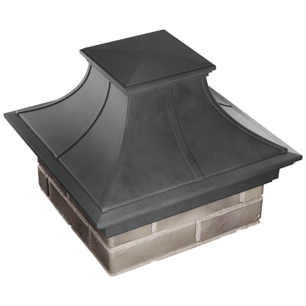 Колпак Zking Монблан Премиум Серый на столб 1.5х1.5 кирпича (385х385мм) в Кирово-Чепецке фото