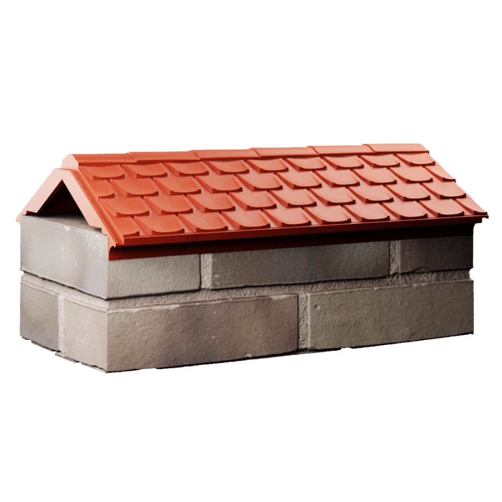 Парапет Zking Эльбрус Красный с посадкой на 1 кирпич (255мм) Кирово-Чепецк фото