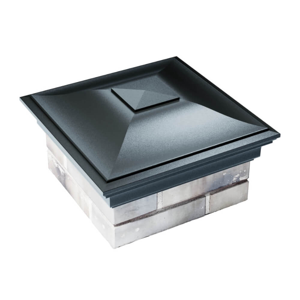 Колпак Zking Монблан Черный на столб 1.5х1.5 еврокирпича 0.7НФ (355х355мм) в Кирово-Чепецке фото