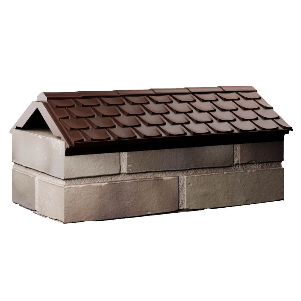 Парапет Zking Эльбрус Коричневый с посадкой на 1 кирпич (255мм) Кирово-Чепецк фото