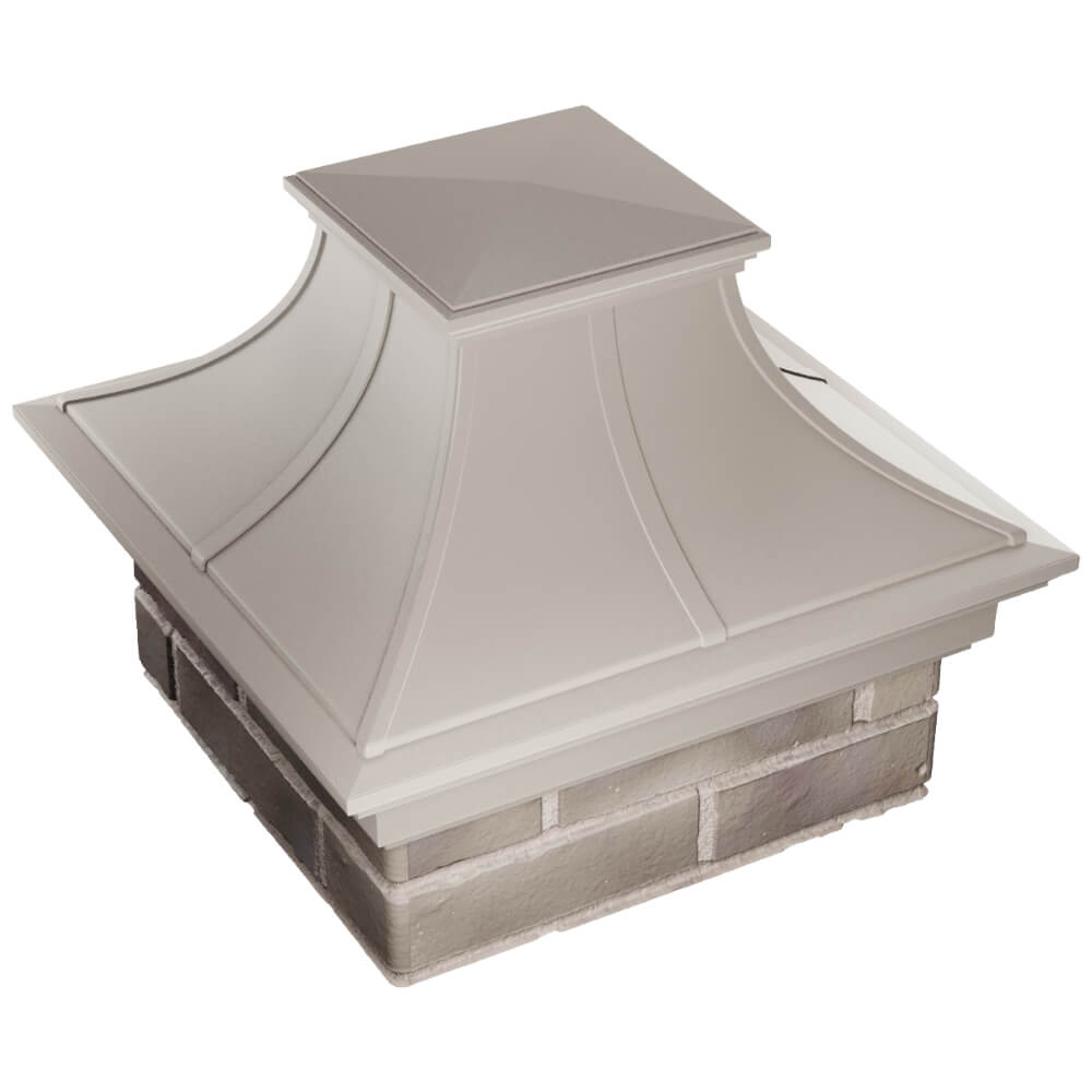 Колпак Zking Монблан Премиум Бежевый на столб 1.5х1.5 кирпича (385х385мм) в Кирово-Чепецке фото