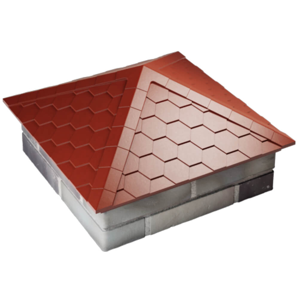 Колпак Zking Эверест Красный на столб 2х2 кирпича (535х535мм) Кирово-Чепецк фото