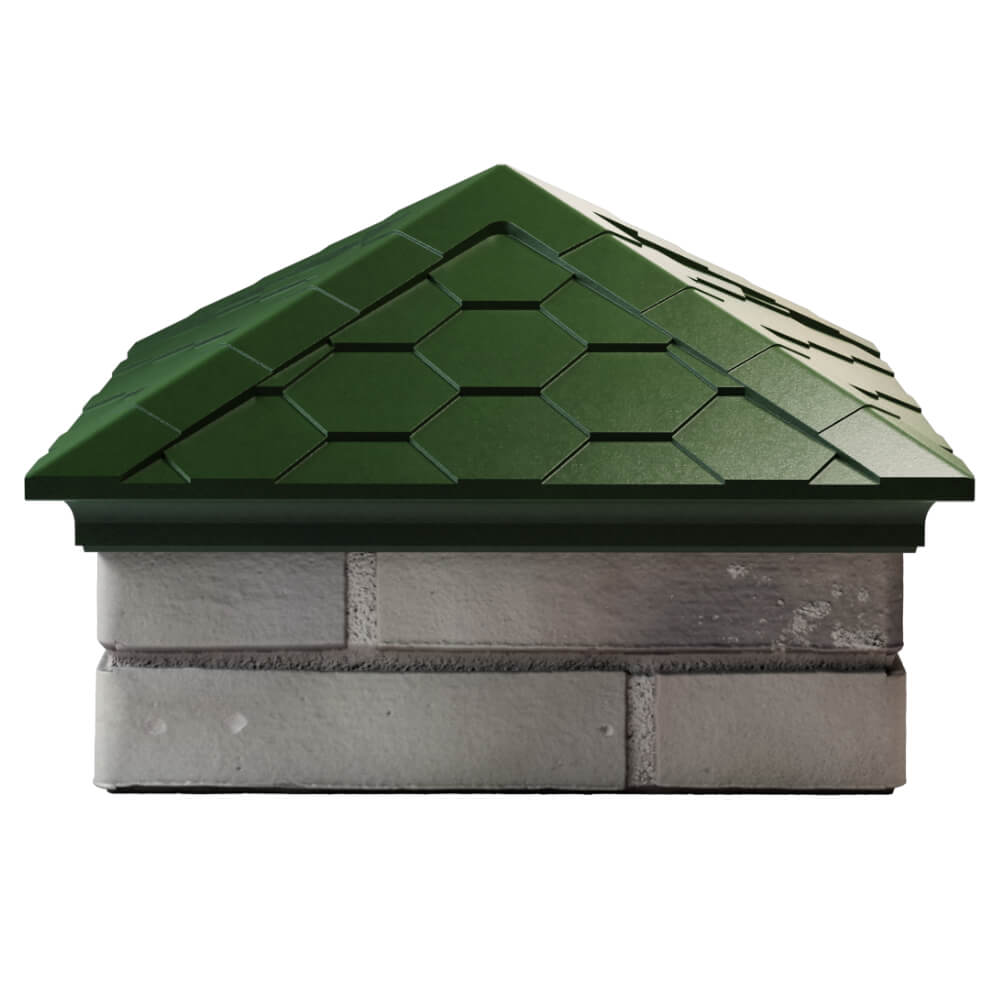 Колпак Zking Эверест Зеленый на столб 1.5х1.5 кирпича (390х390мм) Кирово-Чепецк фото